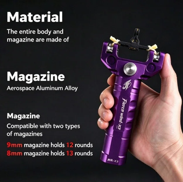 Automatic Loading CNC Aluminum Alloy Rapid Firing Suitable for 8mm Steel Ball Outdoor High-power Hunting EDC Equipment 2