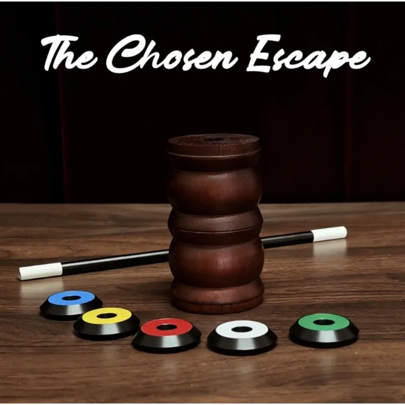 the-chosen-escape-magic-trick-mentalism-prediction-penetration-magic-color-chips-wooden-cylinder-wand-close-up-parlor-magic-prop