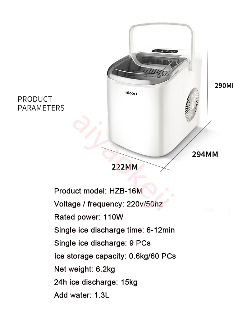 Huishoudelijke Kleine Ijs Maker Multifunctionele 15Kg/24H Ice Cube Making Machine Kogel Ronde Ijs Making Machine