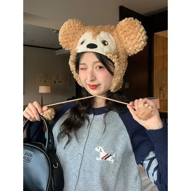 

Korean Fashion Small Dog Pattern Colorblock Knitted Cardigan For Women 2024 Spring New Autumn Soft Fabric Kawaii Sweater