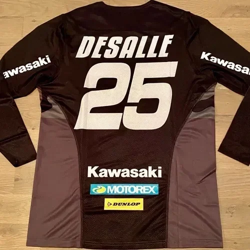 

Quick Dry Kawasaki Motorcycle Jersey, Long Sleeve Breathable Riding Shirt Y2K Dirt Bike & Mountain Racing,Comfortable Daily