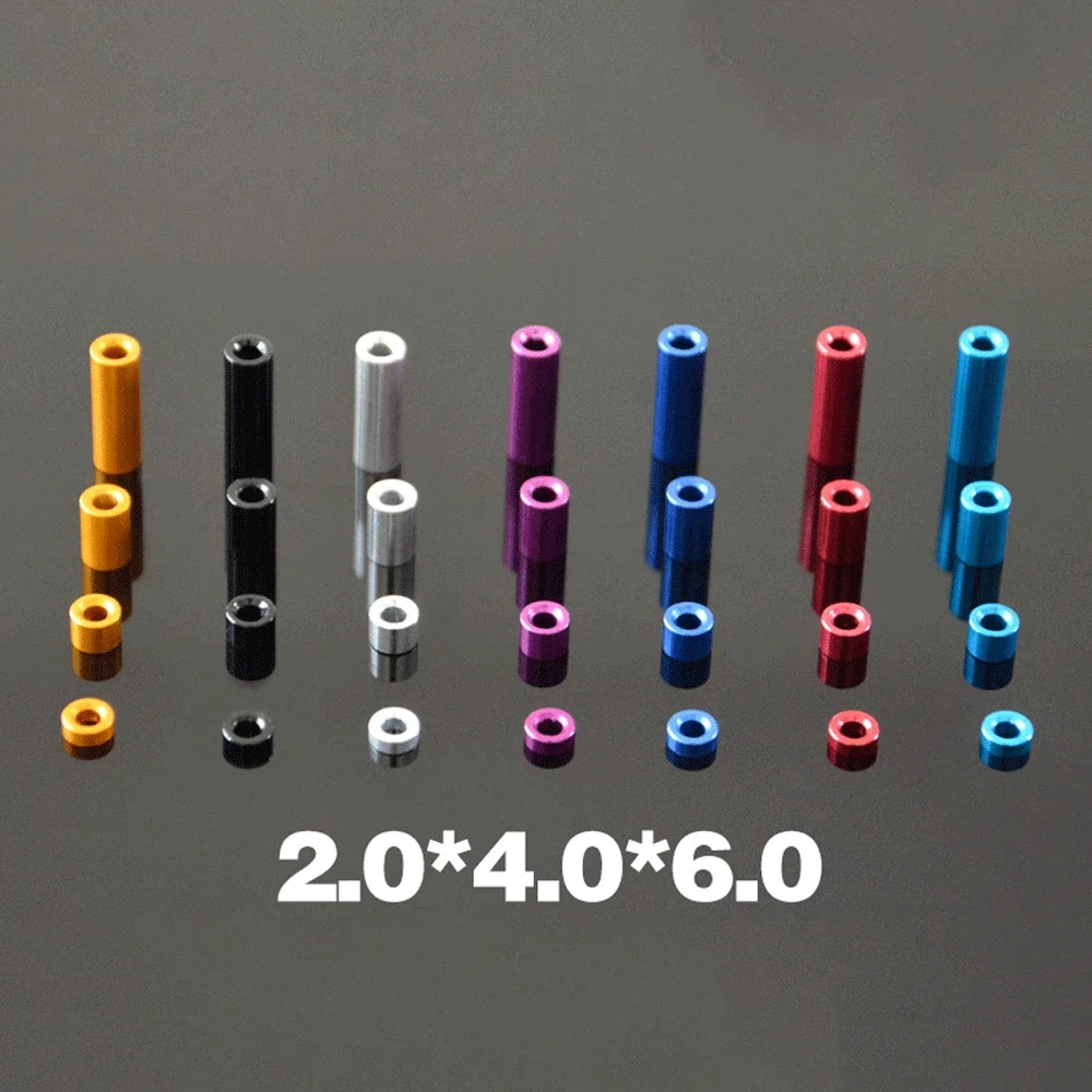 

5Pcs 2x4x6mm Aluminium Tube The Four-Wheel Drive Vehicle Refitted Parts Without thread RTW