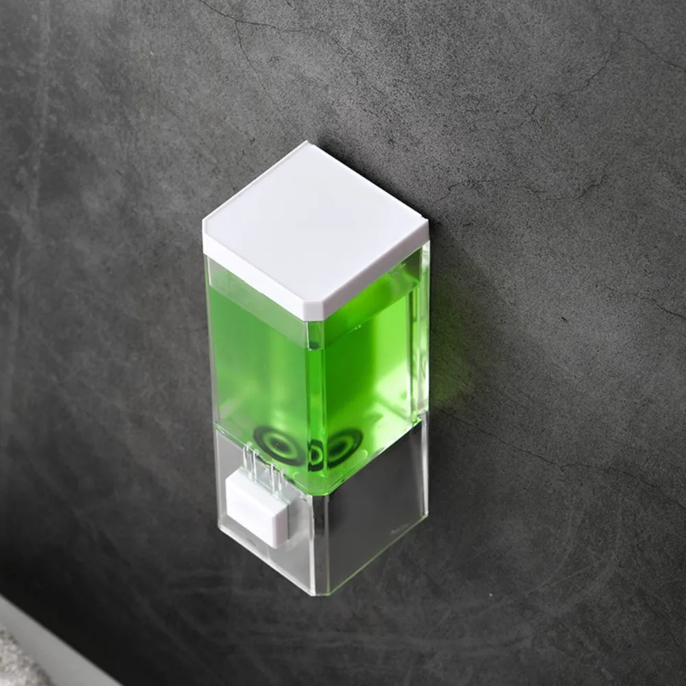 Hot ABS Plastic Soap Dispenser No Drilling Transparent Shampoo Gel Dispenser Liquid Soap Container Dining Room
