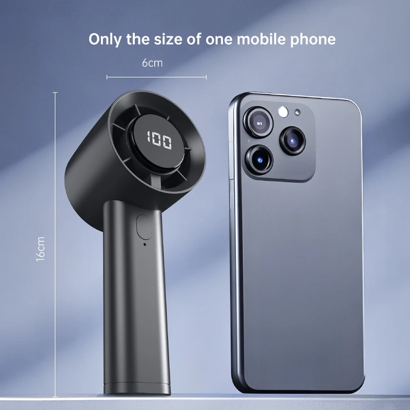 휴대용 핸드 헬드 팬 100 속도 USB 충전식 전기 팬 디지털 디스플레이 홈 여행 야외 캠핑 소형 냉각 팬