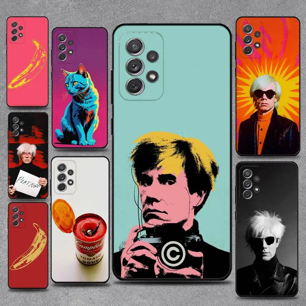 

A-Andy W-Warhol Art Phone Case For Samsung S25,S24,S21,S22,S23,S30,Ultra,S20,Plus,Fe,Lite,Note,10,9,5G Black Cover