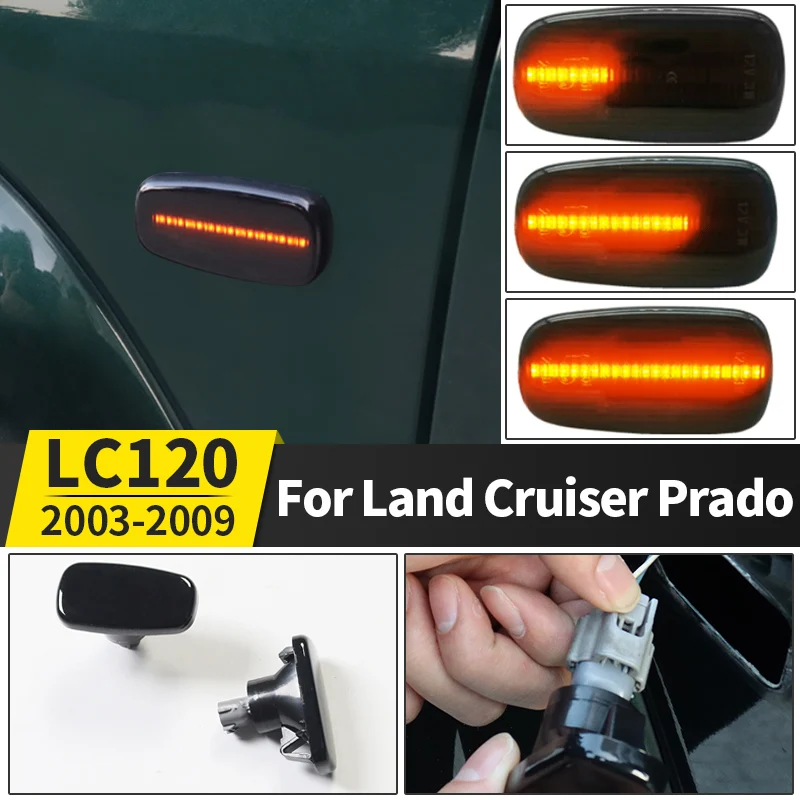 For 2003-2009 Toyota Land Cruiser Prado 120 Fender Sidelight Decoration Frame Lc120 Body Turn Signal Modification