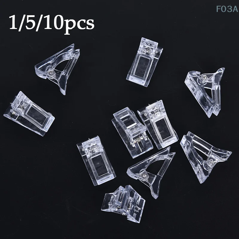 Nail Tips Clip Transparent Finger Building Gel Extension Nails Art Manicure Tool