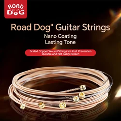 Acoustic Guitar Strings - Light Acoustic Steel Strings Phosphor Bronze Coated, 6 String 1-Pack, Warm, Bright, Balanced Tone