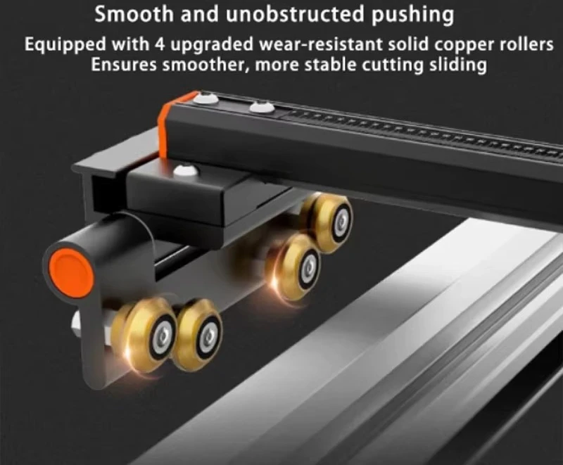 Professional Industrial 2000mm High-Precision Manual Floor Tile Rock Slab Cutting Tool Upgraded T-Type Push Cutter