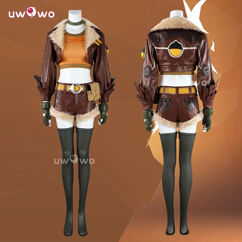 

UWOWO Collab Series: Game Squirrelll Girl Cosplay Women Leather Coat Brown Cosplay Costume