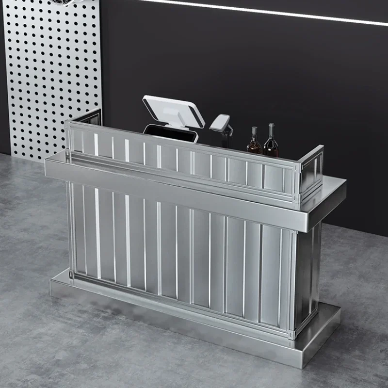 

Reception desk, welcome, counter, industrial style, retro cash register, front, food and beverage clothing store, service