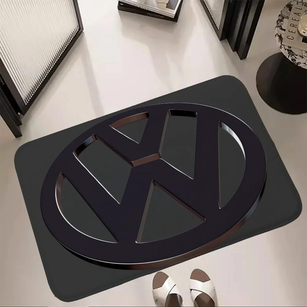 Volkswagen Logo Exterior Entrance Carpet for Home Entrance Floor Mat for Kitchen Rug Mat Cute Room Decor Things to the House