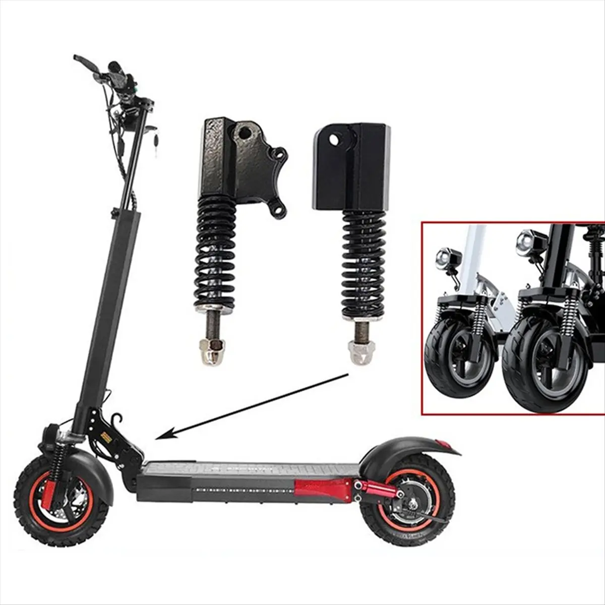 

(ABHW) 10-дюймовый передний амортизатор для электросамоката Kugoo M4, пружинные демпферные элементы подвески