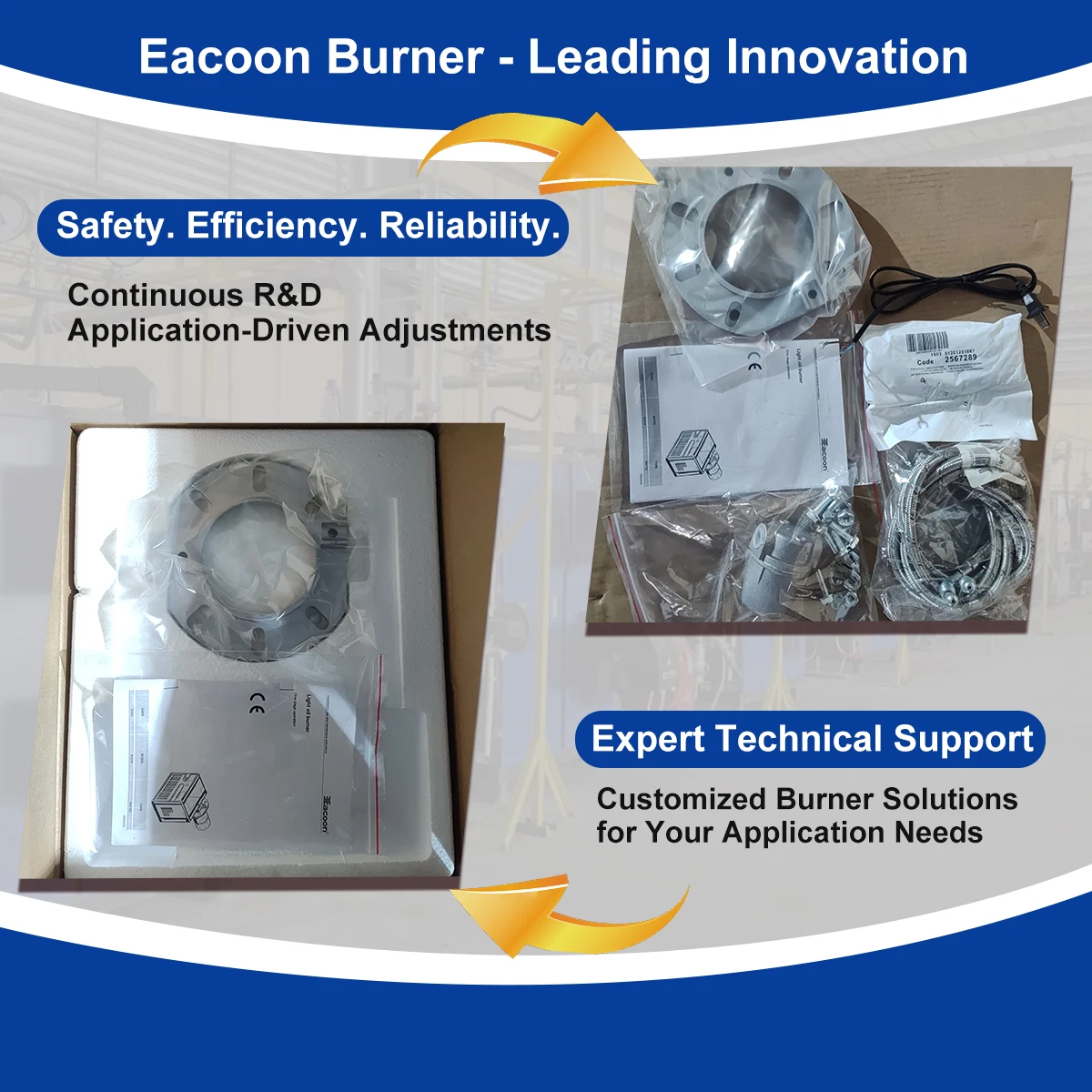 موقد الزيت الصناعي R-G10 54-120 KW للغلايات #3