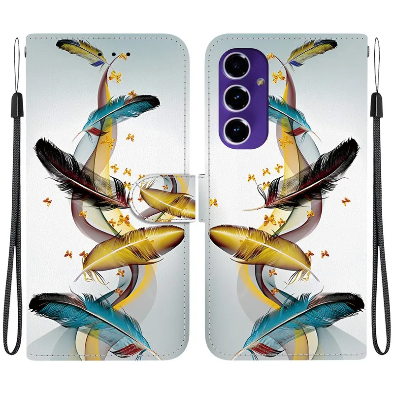 A36 Flip Wallet Leather Case For Samsung Galaxy A36 A56 A26 A16 5G A06 4G A366B A165F Cover Cases Magnetic Stand Cute 3D Pattern