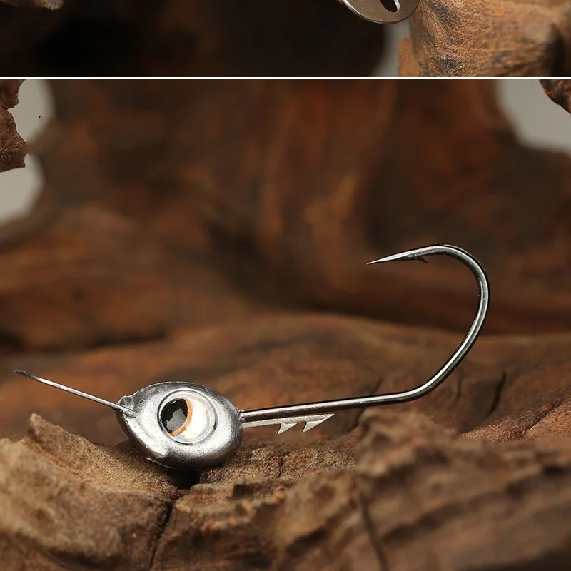 Angeljigkopfhaken mit Tauchbrett-Köder, Schwing-Minnow-Wobbler, 4X verstärkte Haken, zum Grundangeln, 5 Stück im Set, SALE – Detail 9