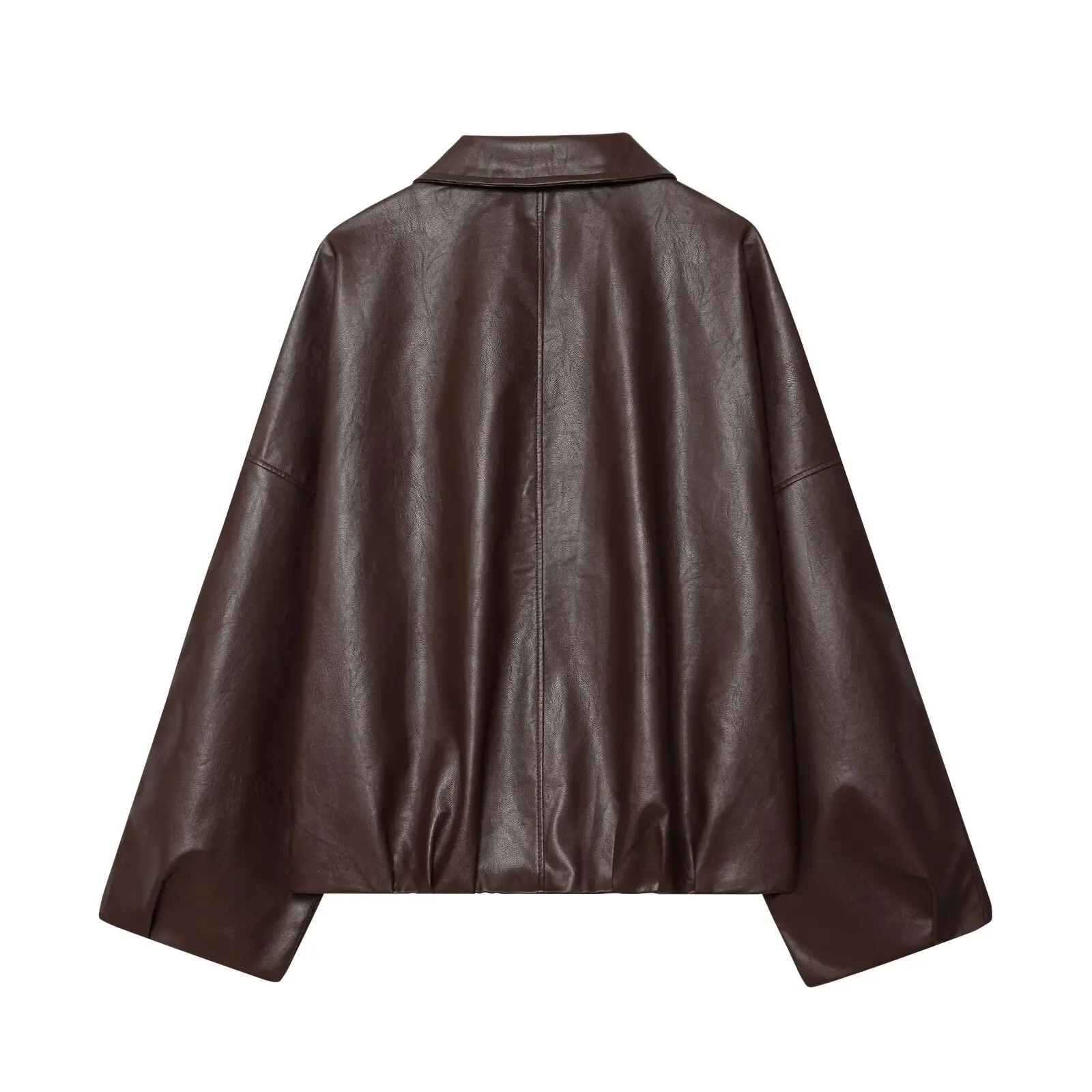 Faionable automne nouveau manteau Jaet en cuir pour femme avec ceinture et ket Design trajet Sle cuir synthétique Long Sve