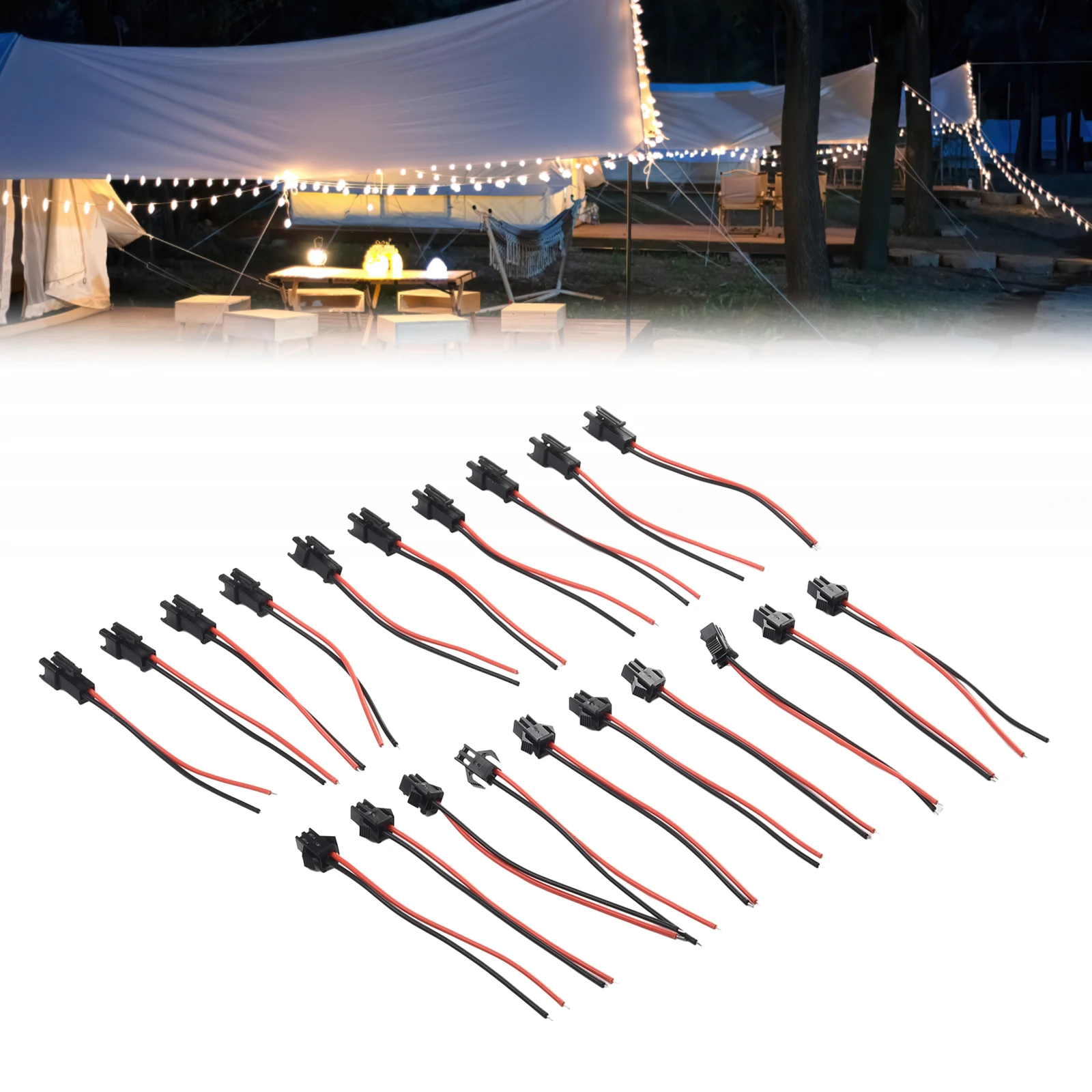 JST Wire Connector SM 2-Pin 2P Connector Plug Male / Female Head Wires Cables Used For LED Strip Light LED Wall-washing Lamp