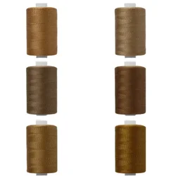 1 Roll 1000 Yards Colored Thread For Household Sewing, Brown Color Series, Multifunctional Polyester 402 Sewing Thread