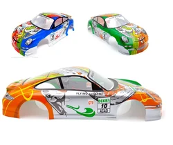 024 blue+green PVC painted body shell /Accessories for 1/10 R/C racing drift cars HSP 94123 190mm Width 260 wheelbase