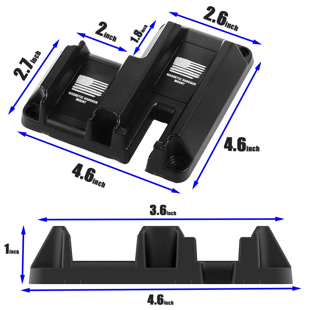 Picture 4: Magnet Gun Mount Holster For Glock 17/19/26 Taurus Car Concealed Universal Pistol Magnetic Holster Airsoft Accessories