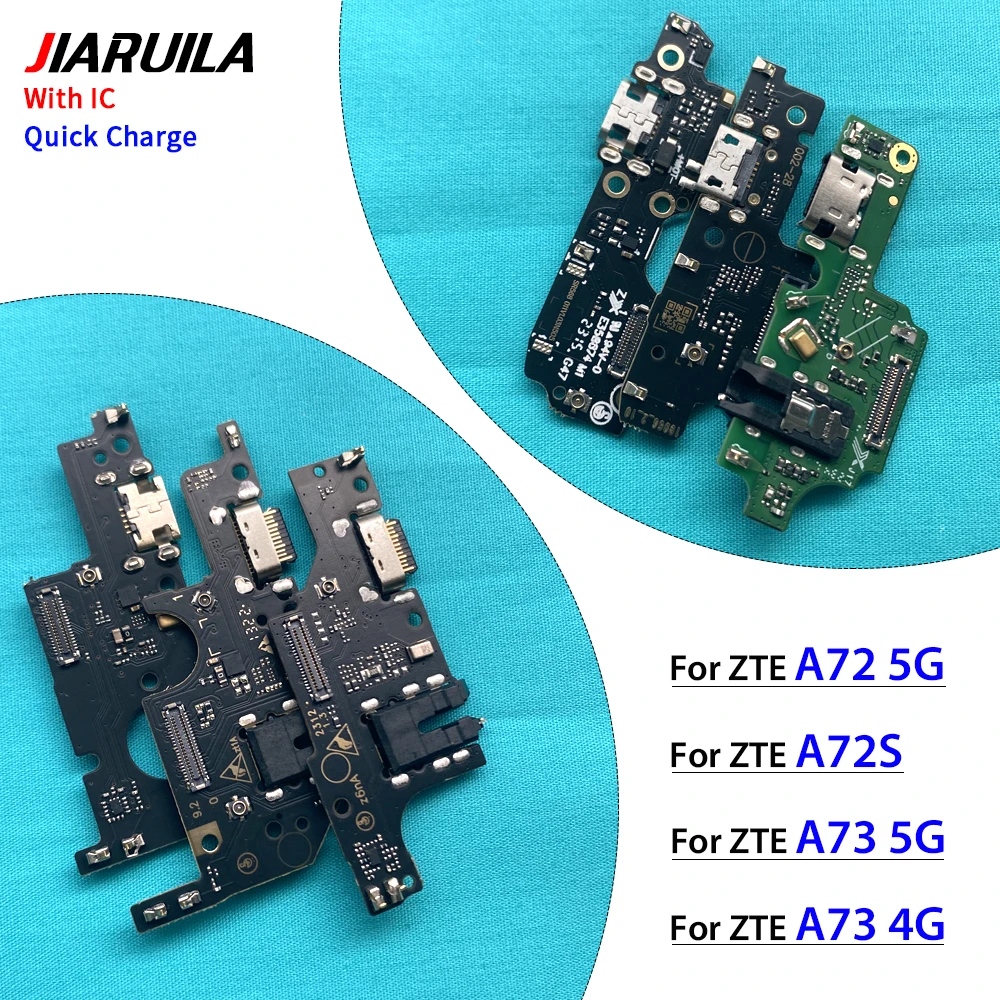 USB Charger Dock Connector Board Charging Port Microphone Flex Cable For ZTE A33S A34 A52 2022 A52 Lite A53 Pro A72 5G A73 5G