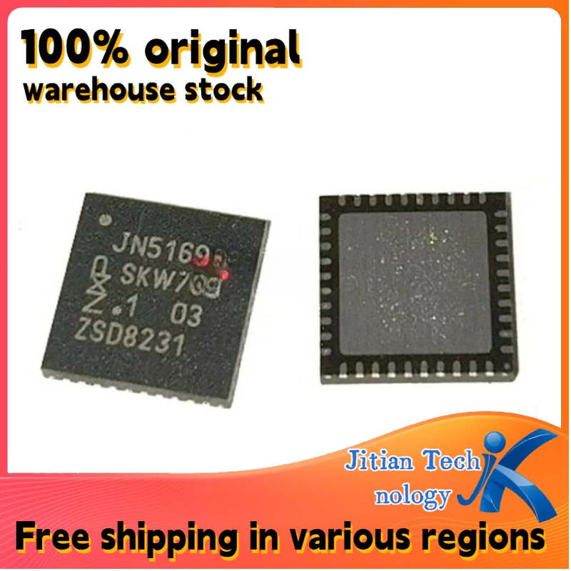 100% original inventory 1PCS JN5169/001Z logo JN5169 QFN-40 Wireless transceiver chip, RF transceiver Channel direct sales