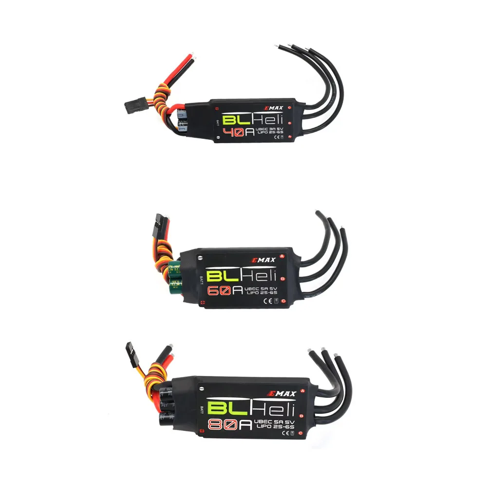 Emax BLHeli ESC 12A 20A 30A 40A 50A 60A 80A Bidirectional Brushless ESC for Pneumatic Underwater Propeller of RC Boat Vehicle