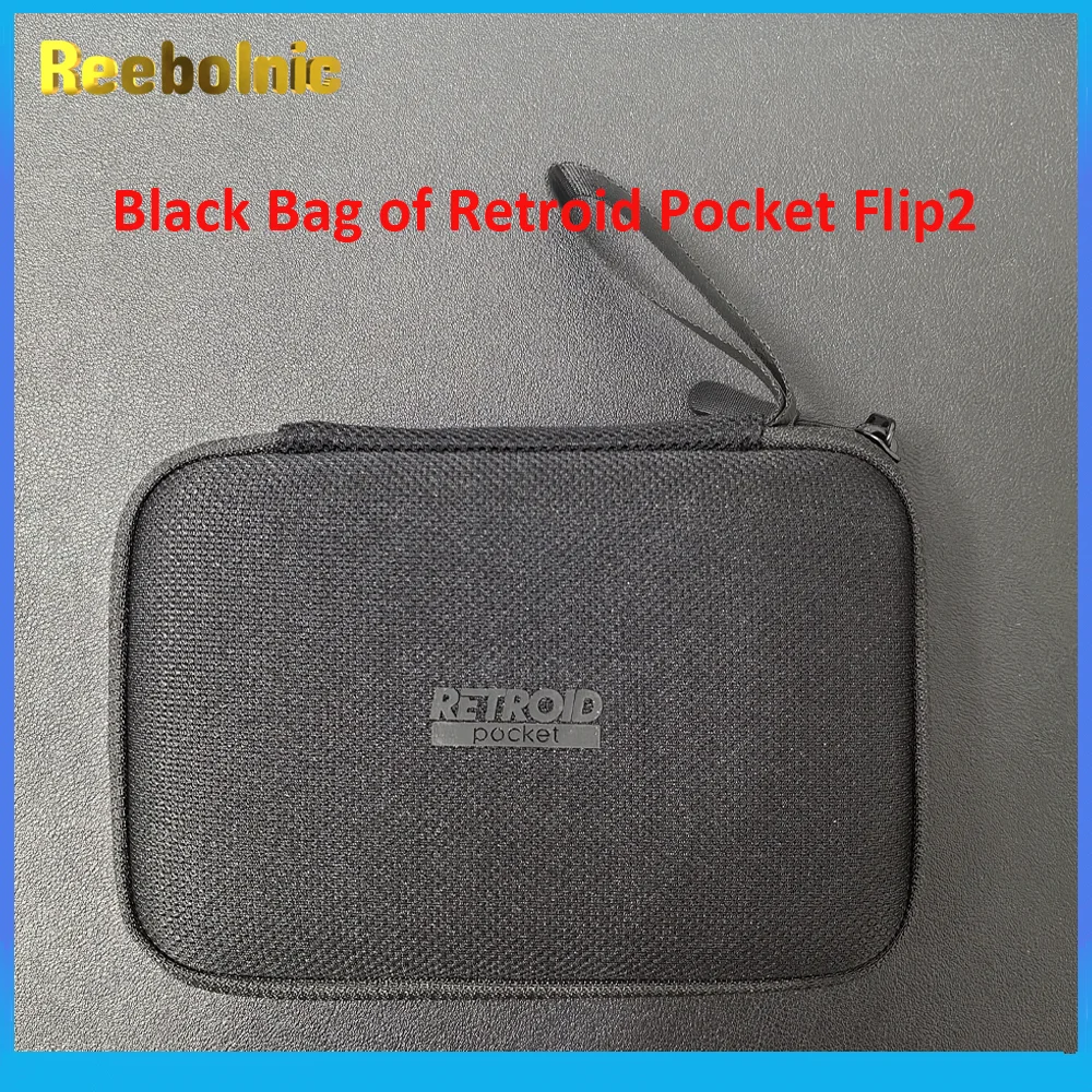 

Черная сумка Reebolnic для портативной игровой консоли Retroid Pocket Flip2, портативный защищенный черный чехол RP Flip2