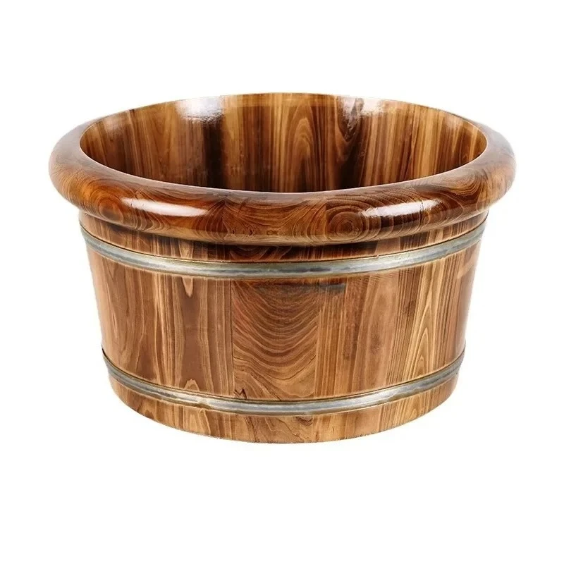 

Customizable Foot Soaking Barrel Home Wooden Over Calf Basin Wooden Basin Solid Wood Foot Bath