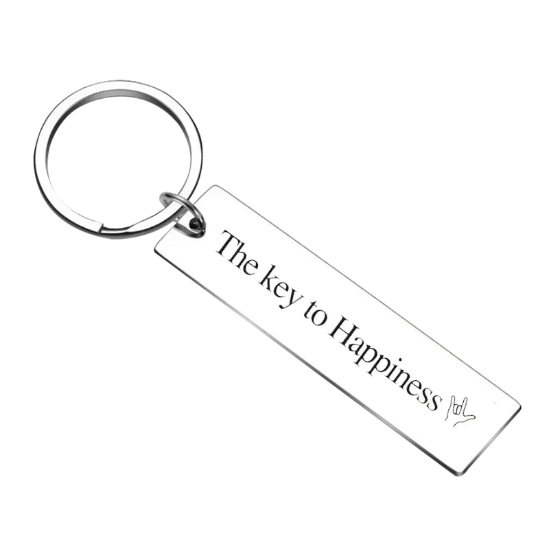 Cute couple gift Keychain Pendant husband Gifts Key Chains The key to happiness