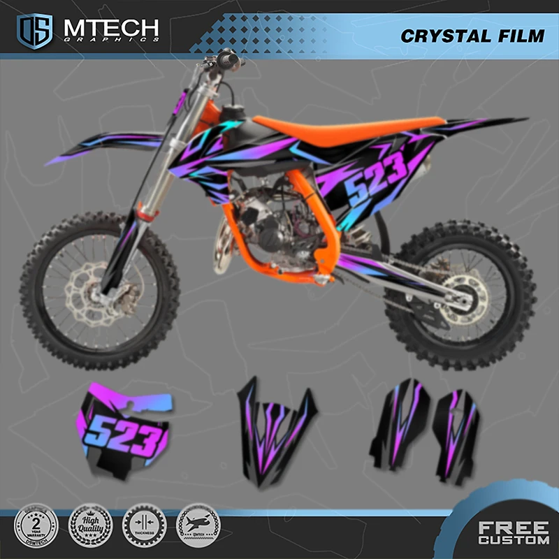 

DSMTECH Custom Motorcross Graphics Background Decal Stickers Kits For KTM SX85 SX 85 2018 2019 2020 2021 2022-2024 009