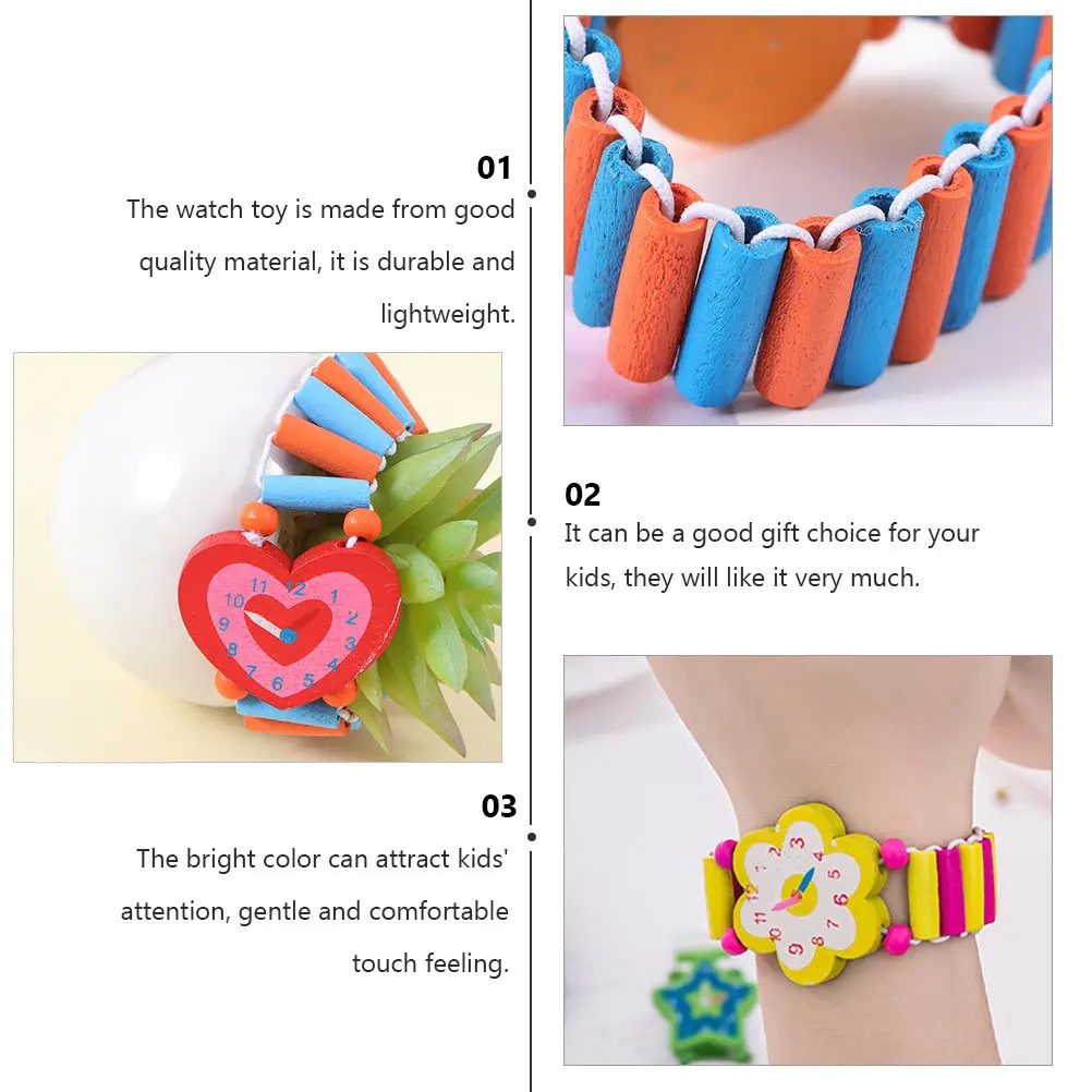 10 ชิ้น ของเล่นเสริมพัฒนาการเด็ก นาฬิกาของเล่นเด็ก ทำมือ ของเล่นเสริมทักษะ นาฬิกาเกมสำหรับเด็กผู้ชาย