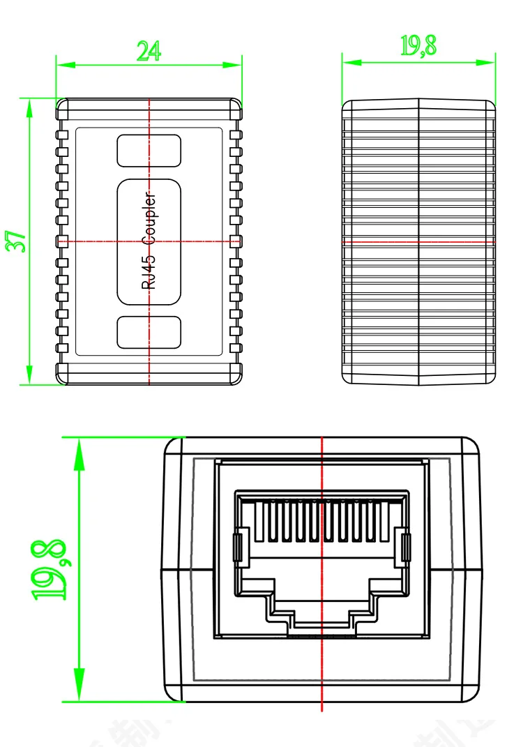 1-50 szt. Złącze RJ45 Cat6 Cat5e 1000Mbps Przedłużacz Ethernet Adapter LAN Żeński-Żeński Łącznik Kablowy — zdjęcie produktu 6