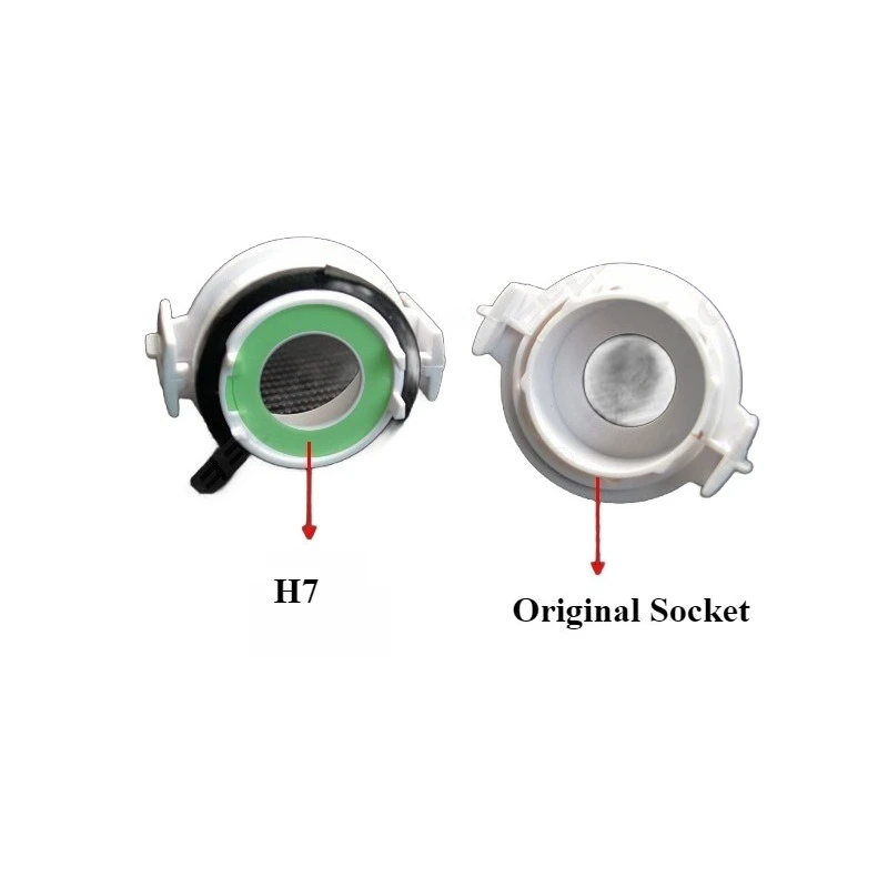 1PC Car LED Headlight Bulbs Retainer Base Holder Adapter  Light bulb socket conversion adapter For BMW H7
