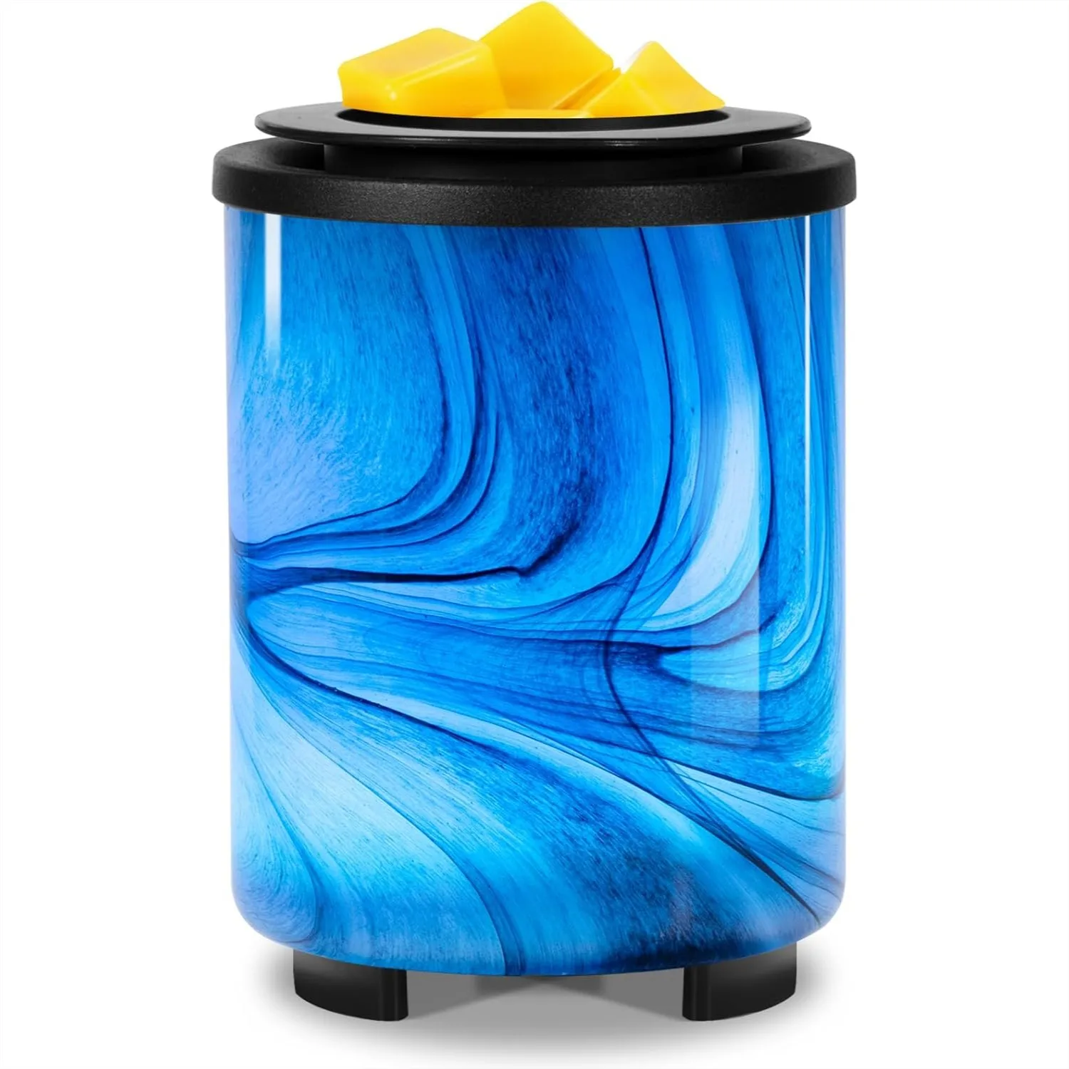 

Electric Wax Melt Warmer with 7-Color LED Night Light, Removable Silicone Dish & Efficient Heating, Art-Glass Design for Home