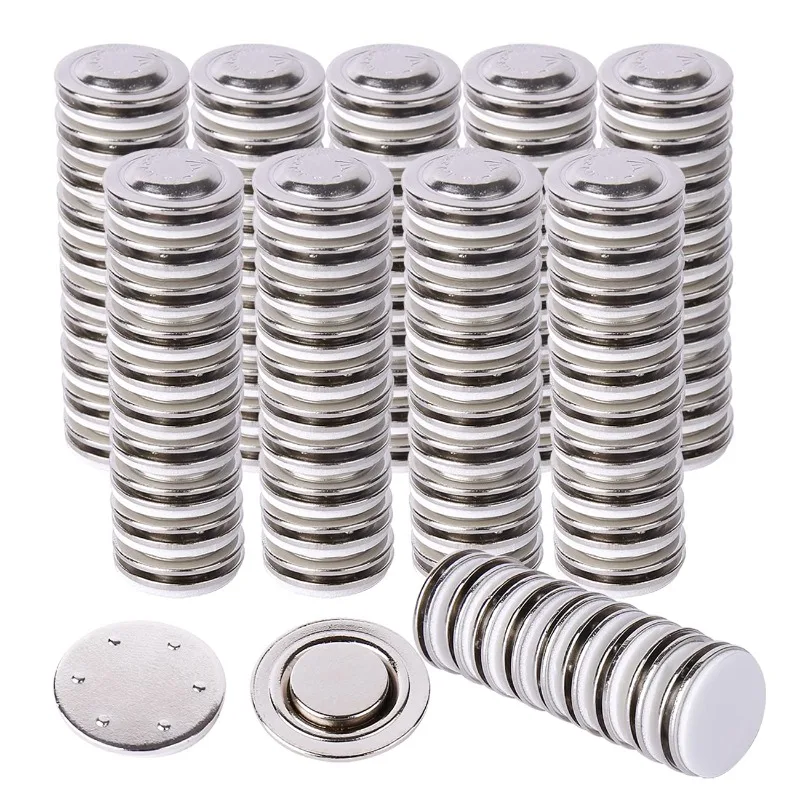 100 Pack Round Magnetic Name Badge Holder Ideal for Button Badges Circle Badges Brooches Arts Crafts and Other Round Name Tags
