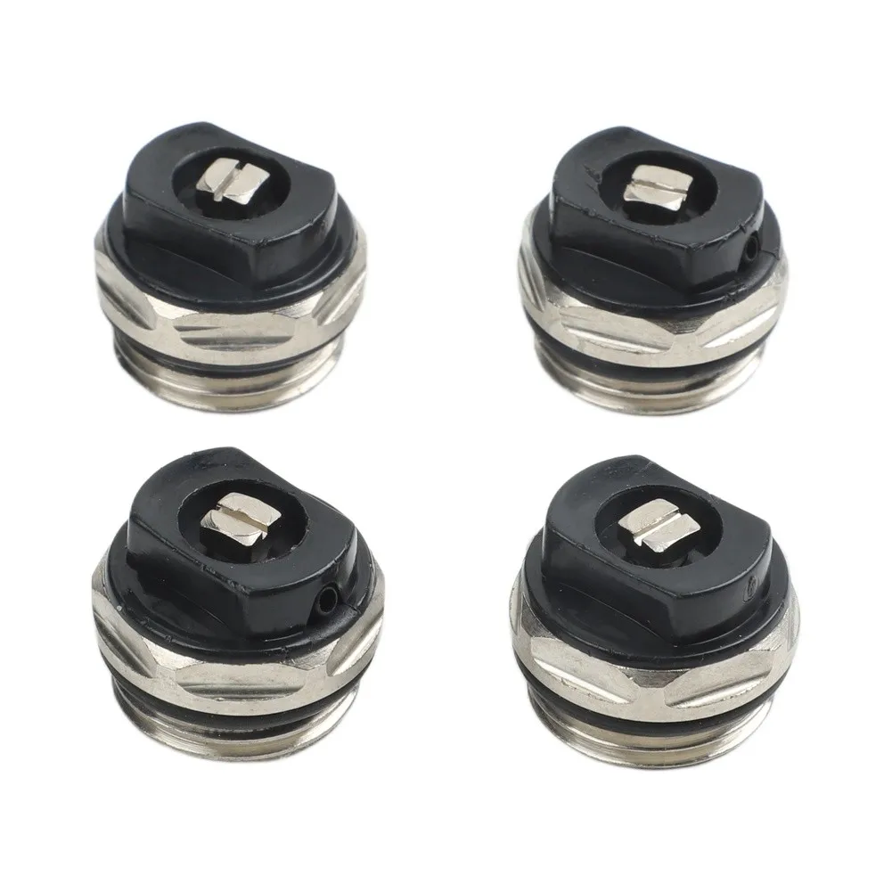 4Pcs Brass Radiator Air Vent Bleed Valve for Manual Towel Rail Systems G1/2 Thread Compatible with Most Heating Systems