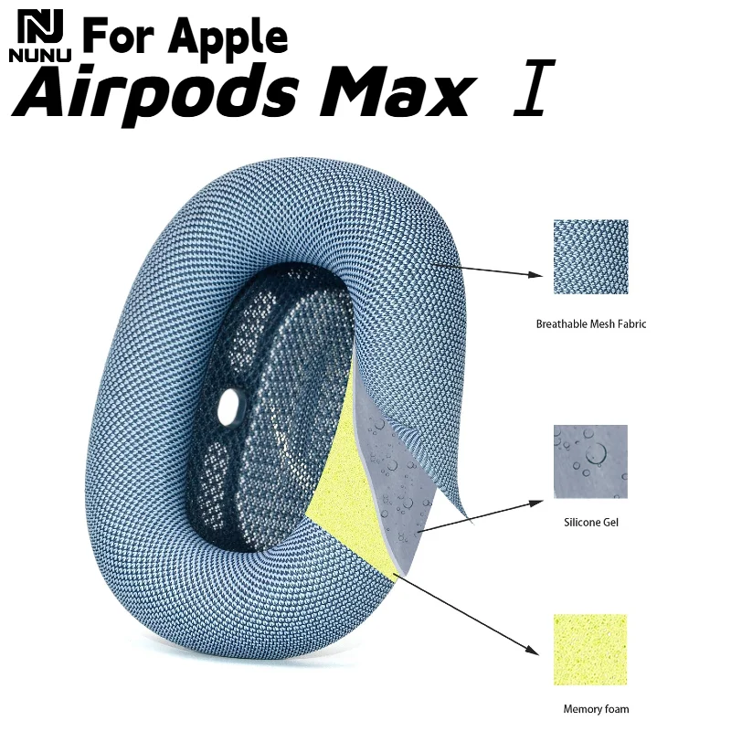Replacement magnetic attraction Leather Ear Pads Cushion for AirPods Max Headphones Earpads/Ear Cushions Repair Parts Earmuffs