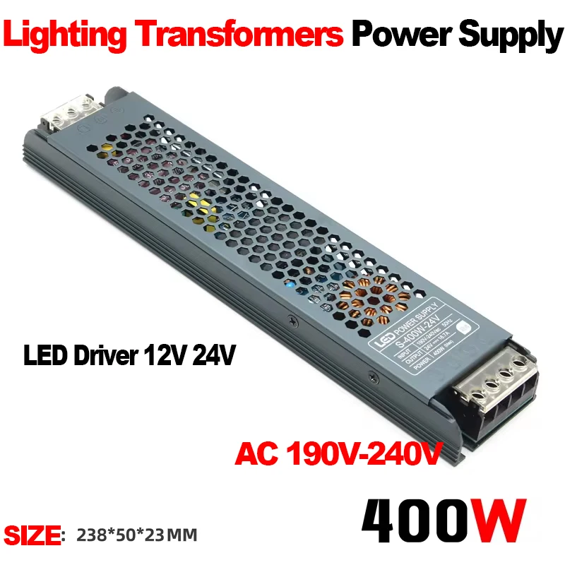 

LED Driver 12 V Volt 24V 400W DC Power Supply AC 190 220V To 12V Transformers 24V 400W For LED Strip Light ﻿Lighting Transformer