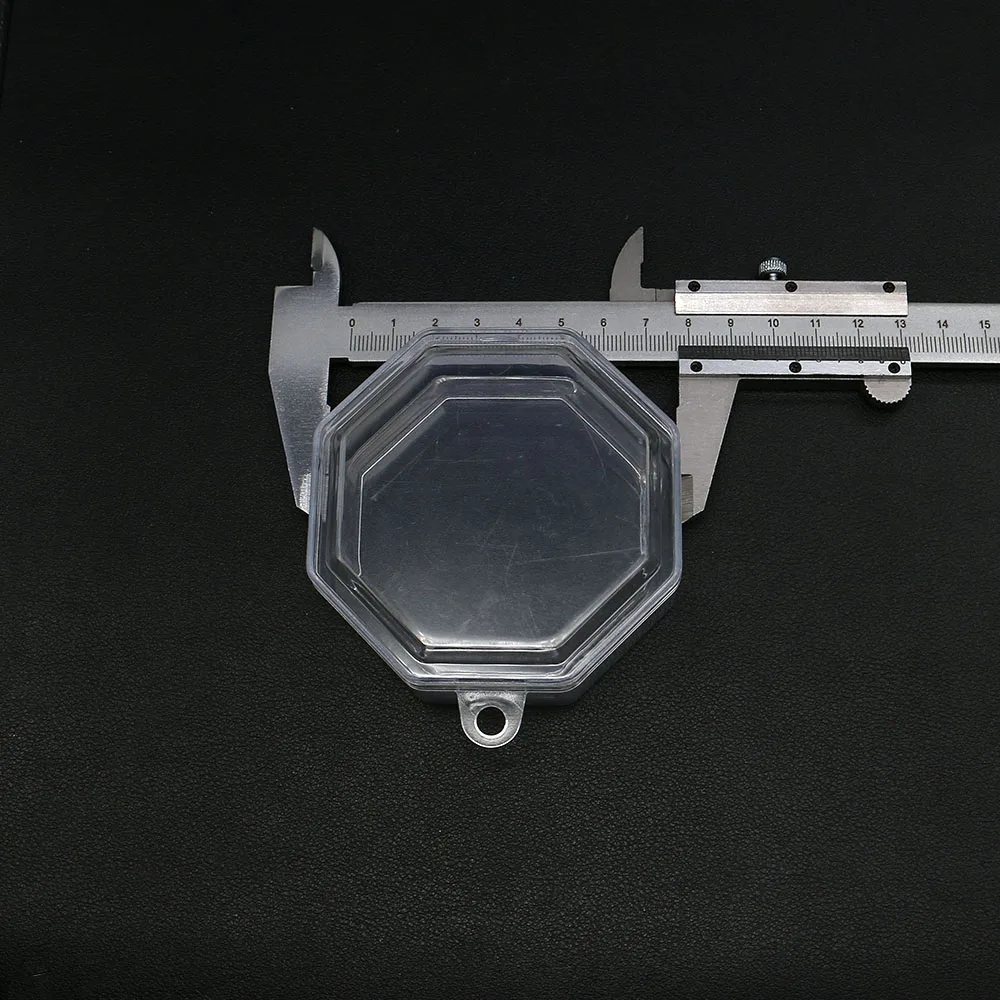 80x80mm Hexagonal Transparent Plastic Jewelry Packaging Boxes Unpartitioned Design Storage Tools 3pcs For Storing Beads Rings