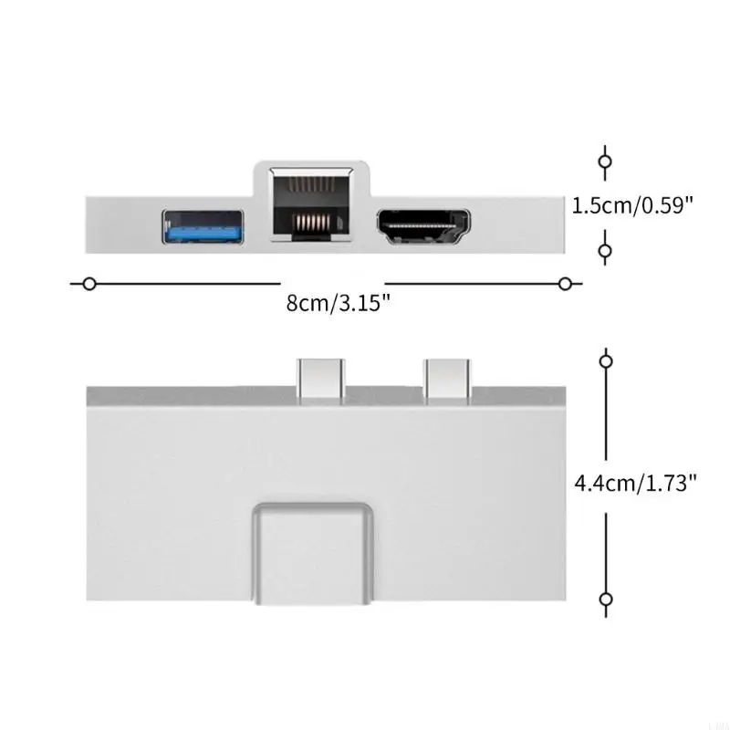 L4MA Multi-functional Type-C Docking Station for Microsoft Surface 8/9/X USB PD 100W