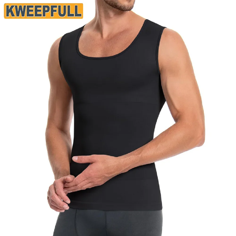 Men's Slimming Body Shapewear Corset Vest Shirt Compression Abdomen Tummy Belly Control Slim Waist Cincher Underwear Sports Vest