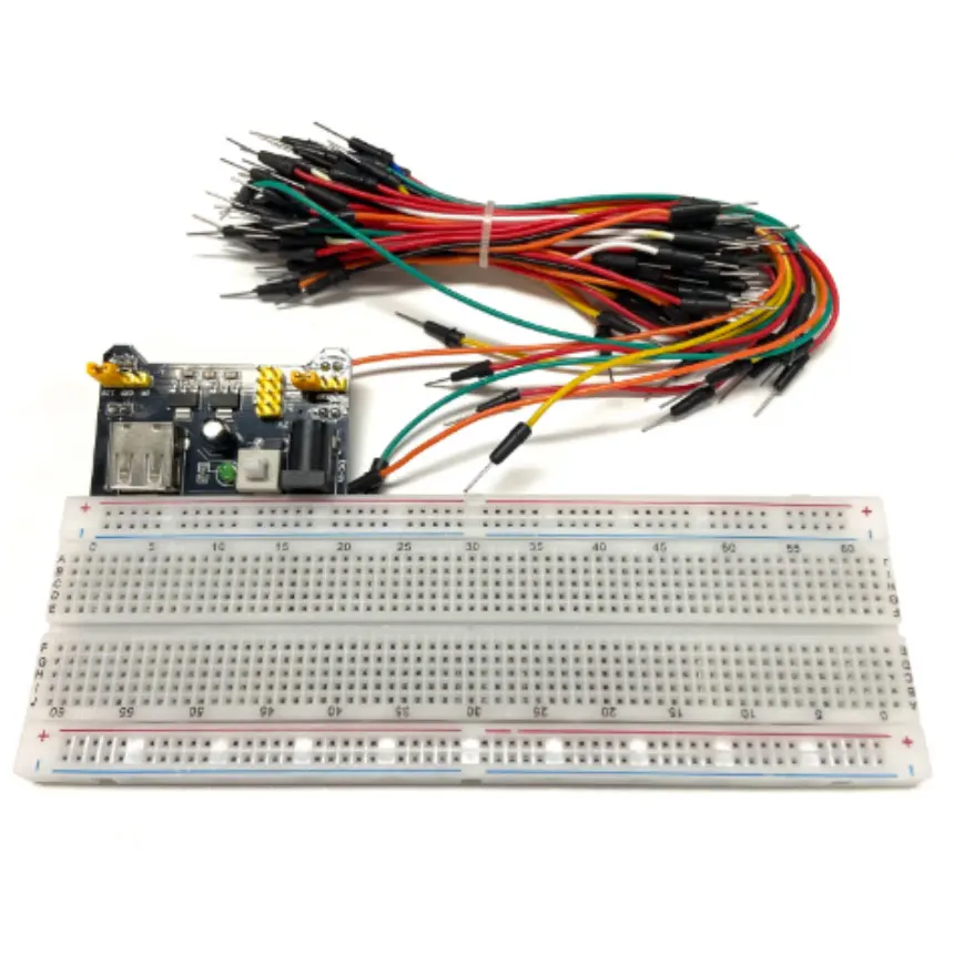 Imagem -06 - Diy Aprendizagem Kit para Arduino Motherboard Consumer Electronics Experiment Led Breadboard Resistor Transistor Fio Dupont 830 Buracos