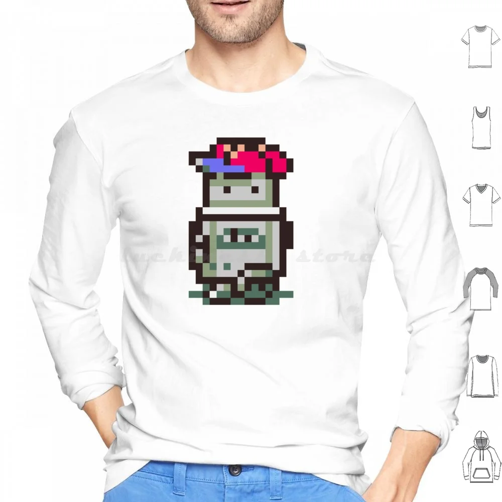 Sudadera con capucha Ness-Bot Sprite de algodón de manga larga Earthbound Ness Mother Snes Mother 2 Lucas Mother 3 Retro Super Smash Bros Game Rpg