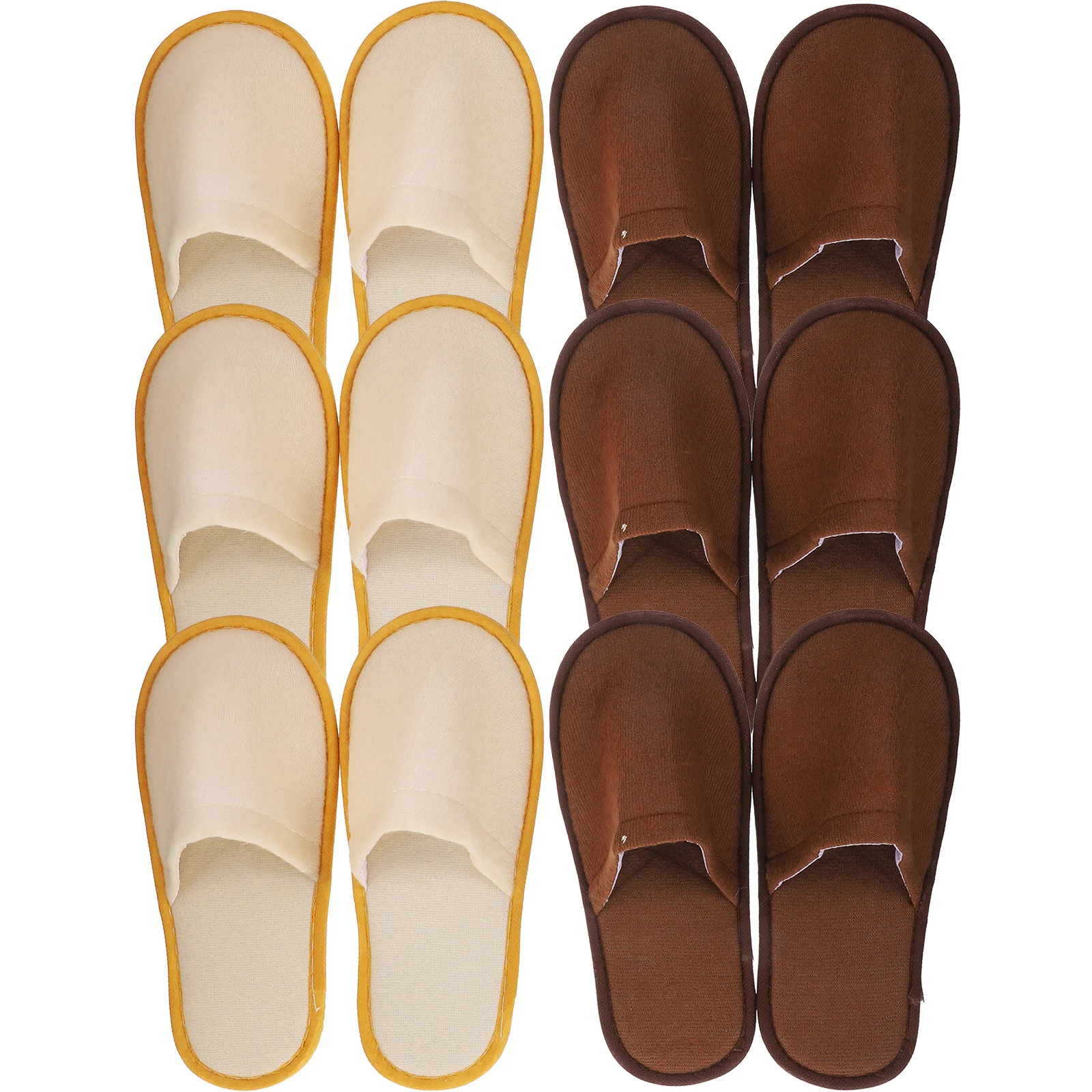 

6Pairs Refreshing Breathable Disposable Slippers Strong Conformability for Hotel Vacation Rental Travel Indoor Guest Slippers