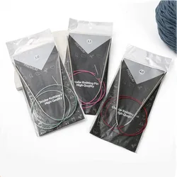 Stainless Steel Colorful Circular Needles Woolen Needles Hand Knitting Tools Ring Needles Sweater DIY Weaving Pins Crochet Hooks