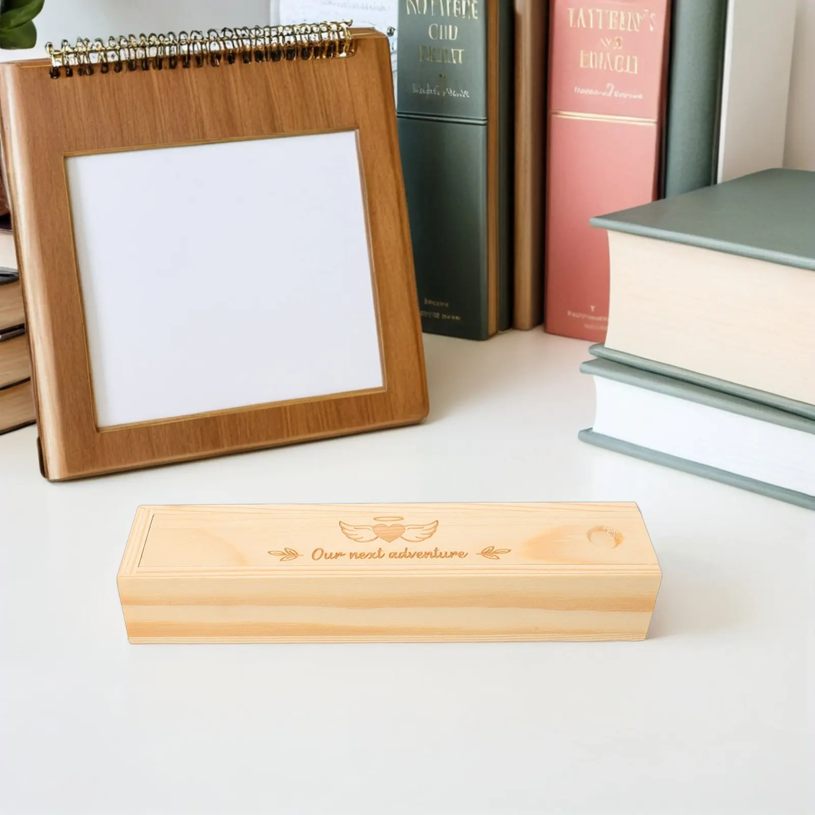 Caja de Anuncio con Soporte para Prueba de Embarazo, Recuerdo Compacto de Madera para Papá y Abuela, Idea Sentimental para Revelar el Embarazo, Diseño Portátil