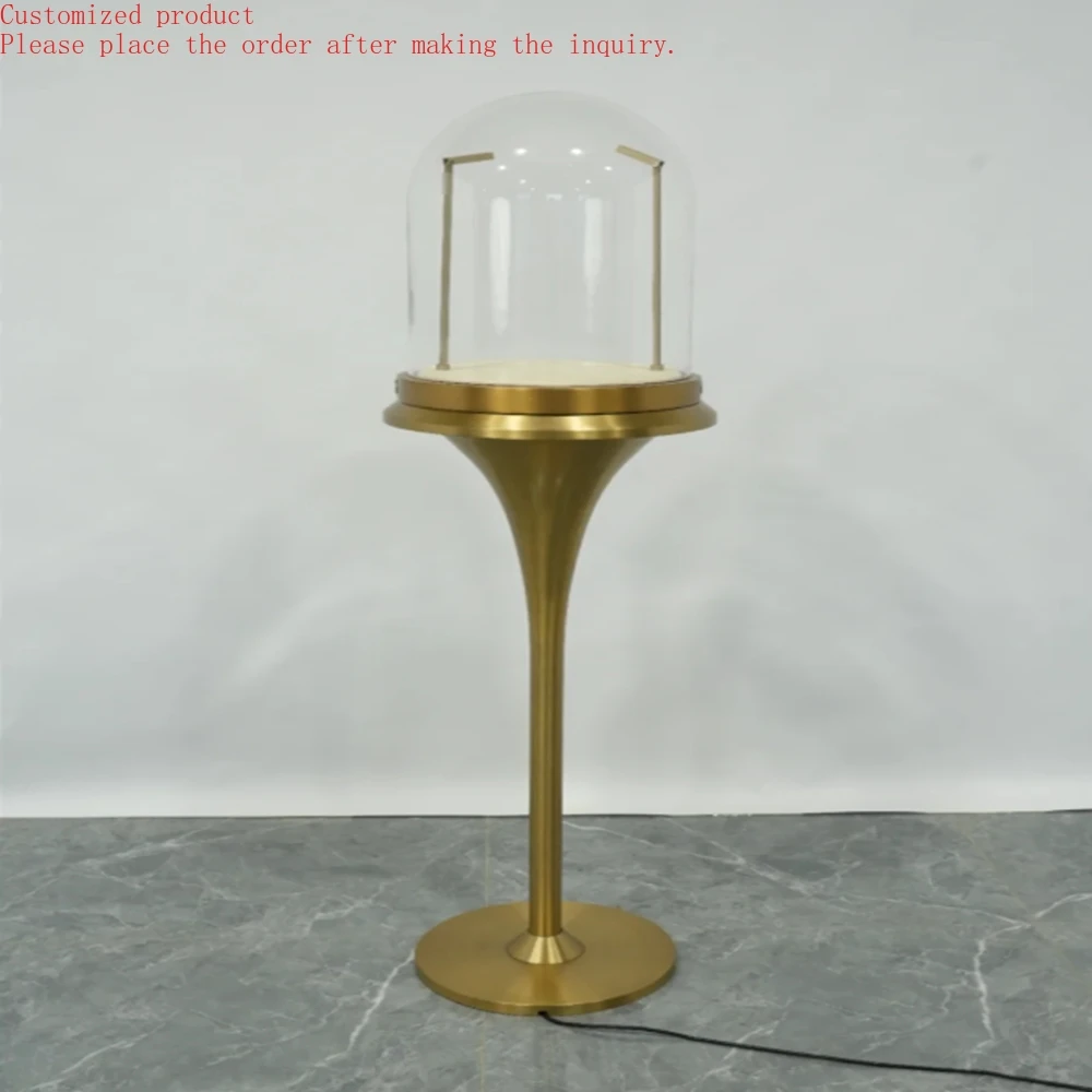 

Custom.Rotating Jewelry Exhibition Cabinet for Attracting Attention in Shopping Malls Presents Jewelry From All Angles