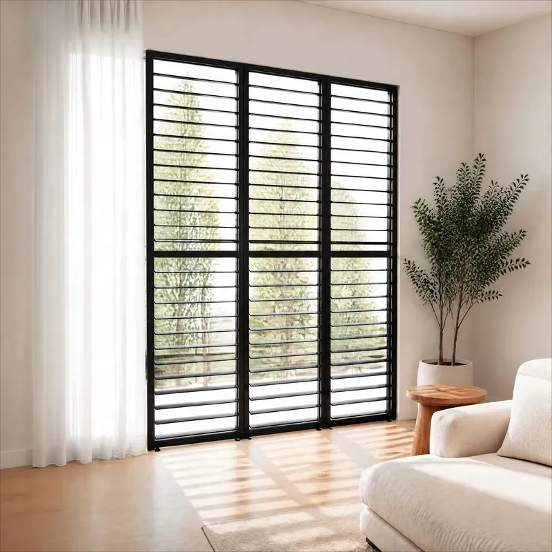 Mobile Aluminum Louvered Fence Panel Portable Crowd Control Barrier for Exhibitions Parties Gardens Balcony & House Use